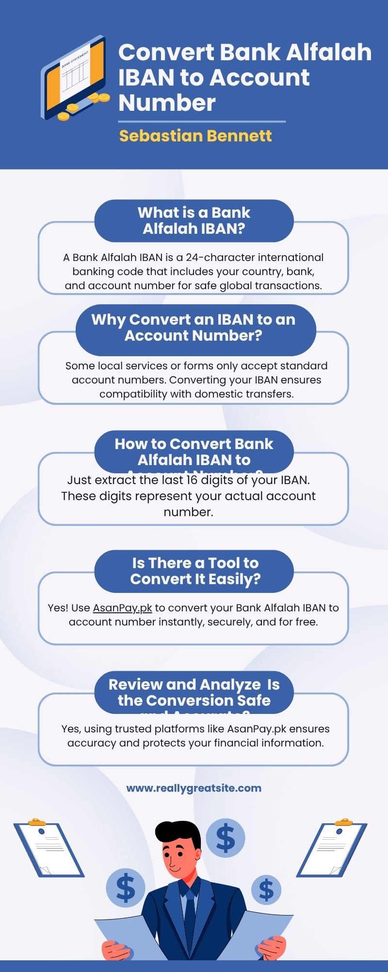 Blue and Yellow Modern Financial Statements Finance Infographic
